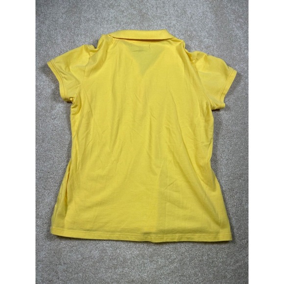 Aeropostale Womens Size Xl Yellow Short Sleeve Polo Shirt - Picture 8 of 9
